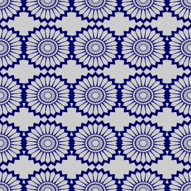 Retro dekoratif seamless modeli ile geometrik soyut tarz