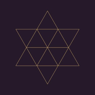 Antik geometrisi soyut üçgen altıgen