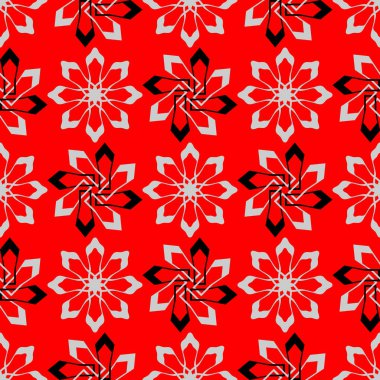 Retro dekoratif seamless modeli ile geometrik soyut tarz