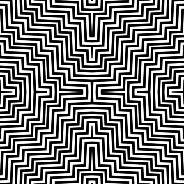 Geometrik çizgili rhombus desen. Sorunsuz kabile vintage tek renkli renkleri çizim moda tekstil baskı için hazır vektör.