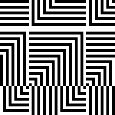 Şık art deco Dikişsiz desen vektör çizim siyah ve beyaz renkleri