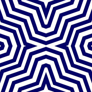 Geometrik çizgili desen arka plan vektör çizim soyut. Sorunsuz şık art deco mavi ve beyaz renkler duvar kağıdı yazdırma için hazır.