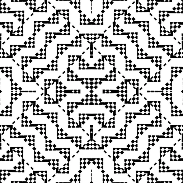 抽象的な幾何学模様 ヴィンテージ壁折り返し 織物印刷の部族の幾何学的な背景をベクトルします — ストックベクタ
