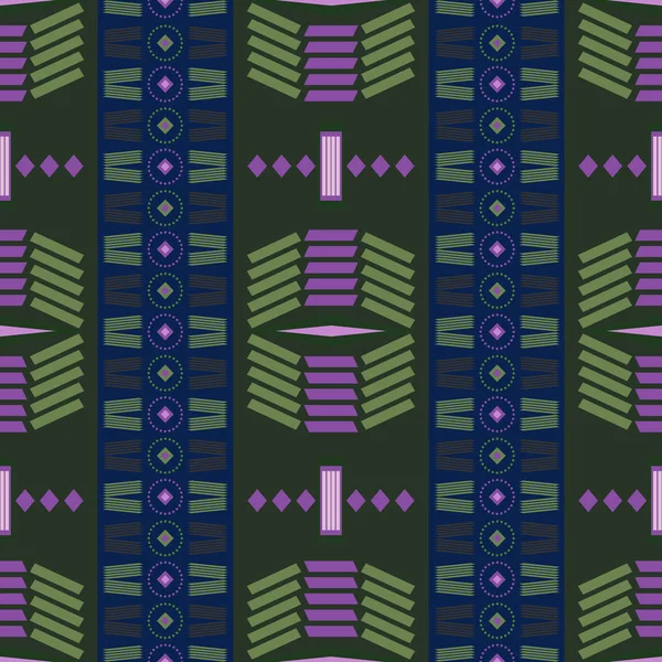 Ikat Tło Ornament Geometryczny Folkloru Tekstura Wektor Etniczne Bezszwowe Paski — Wektor stockowy