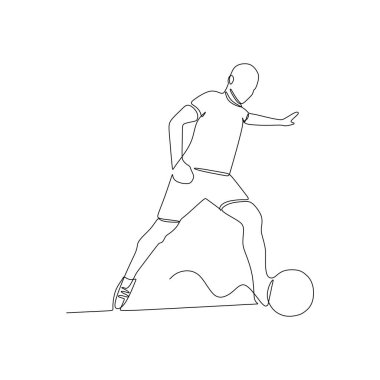Bir çizim için bir futbol oyuncu vektör şekil