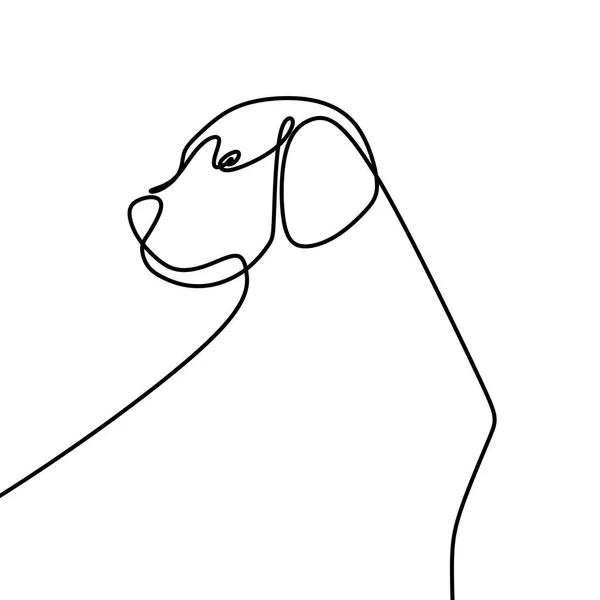 Dessin Une Illustration Vectorielle Visage Chien Isolé Sur Fond Blanc — Image vectorielle