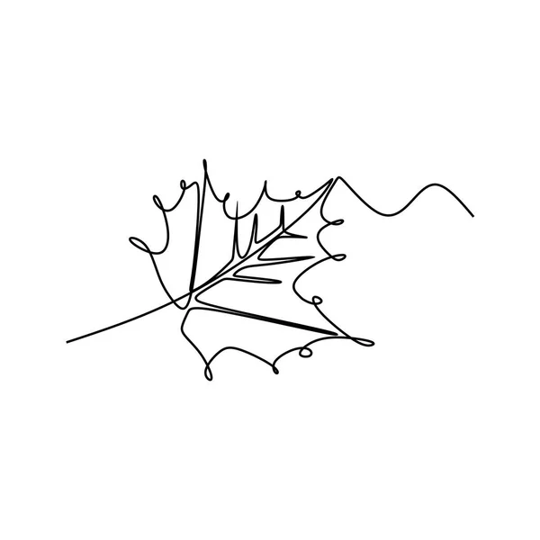 Осенние Листья Одного Вектора Рисования Кленовым Рисунком — стоковый вектор