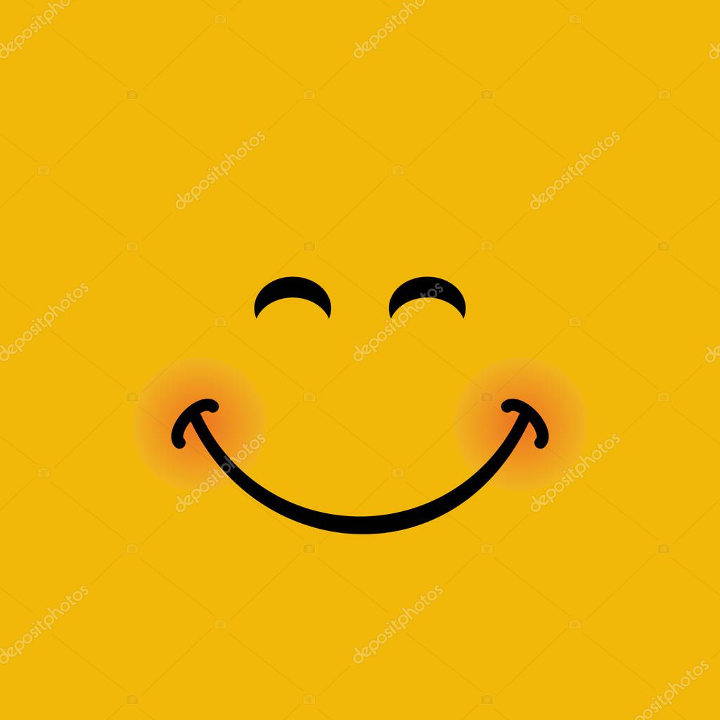 Happy face banner with smile expression vector illustration