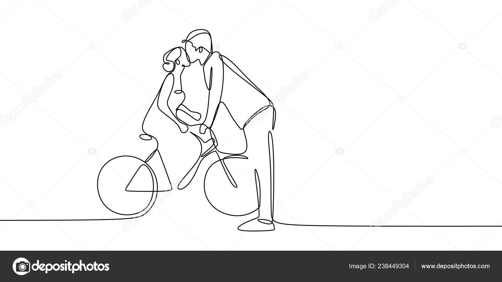 Featured image of post Cute Bicycle Line Drawing Hand drawing business concept sketch of bike a