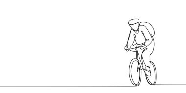 Bir bisiklet atlet bir çizim için. Vektör çizim.