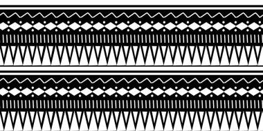 Etnik seamless modeli siyah ve beyaz renkleri ile geometrik sembol eski moda Tekstil için arka plan çizim vektör çizim yazdırma.
