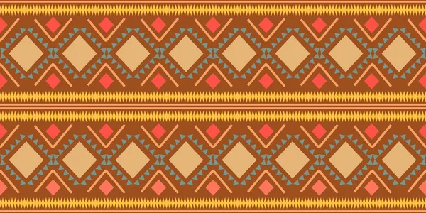 Etnico Tribale Modello Senza Cuciture Sfondo Colorato Pronto Moda Tessile — Vettoriale Stock