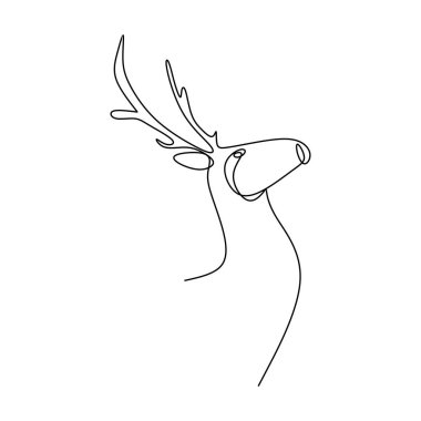 Geyik sürekli bir çizim vektör çizim