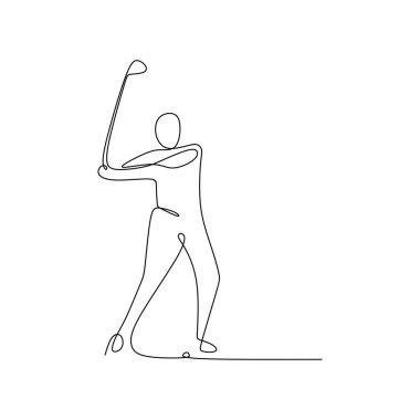 sürekli çizim için golf oyuncu topu çekmek