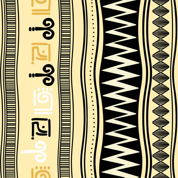 Ретро Цвета Племенного Вектора Бесшовный Навахо Шаблон Геометрический Художественный Отпечаток — стоковый вектор