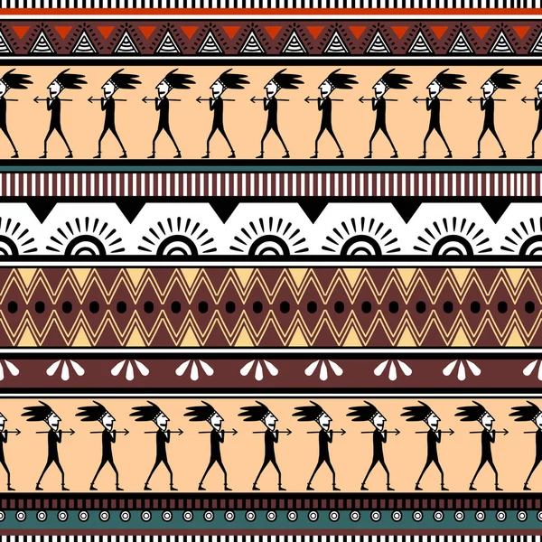 Чешский Племенной Бесшовный Рисунок Ручным Рисунком Этнического Происхождения Красочные Модные — стоковый вектор