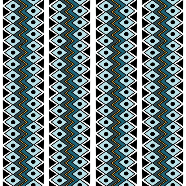 Cores Retro Padrão Navajo Sem Costura Vetor Tribal Aztec Arte — Vetor de Stock