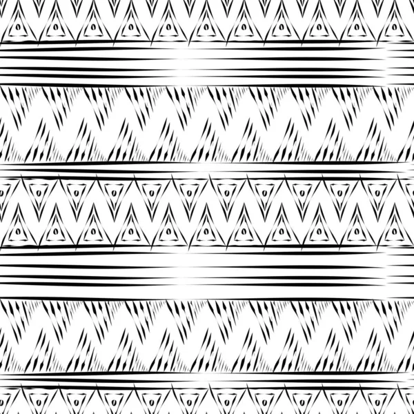 Antiguo Patrón Étnico Maya Tribal Sin Costuras Con Ilustración Vectorial — Vector de stock