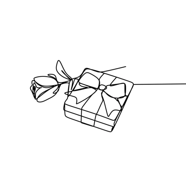 Dessin Ligne Unique Continu Dessins Minimalistes Roses Cadeaux Illustrations Vectorielles — Image vectorielle