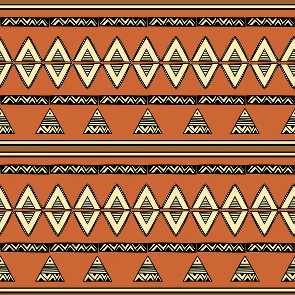 Patrón Inconsútil Tribal Bohemio Con Fondo Étnico Dibujado Mano Abstracto — Vector de stock