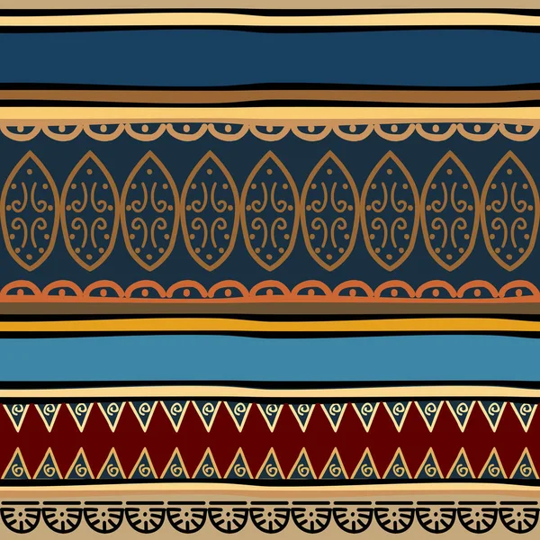 Couleurs Rétro Vecteur Tribal Motif Navajo Sans Couture Estampe Art — Image vectorielle