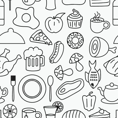 Abur cubur Dikişsiz desen çizim stili doodle. Arka plan vektör çizim satırı sanat el çekilmiş.