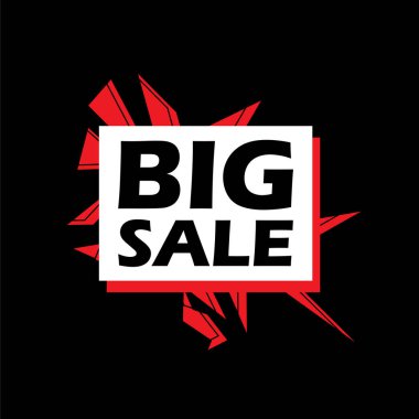 Büyük satış banner tasarım şablonu vektör çizim trendy modern pop sanat tasarımı