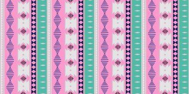 Kabile seamless modeli. Afrika yazdırma dekoratif geleneksel vintage. Renkli arka plan. Elle çizilmiş vektör illüstrasyon kadın moda Tekstil baskı ve sarma için hazır.