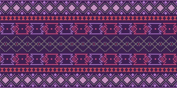 Kat ornamento folclore geométrico. Textura vectorial étnica tribal. Patrón de rayas sin costuras en estilo azteca. Figura bordado tribal. India, escandinavo, gitano, mexicano, diseño de moda patrón popular — Vector de stock