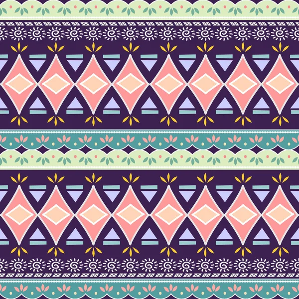 부족 완벽 한 쉐 브 론 삼각형 패턴입니다. 아프리카 인쇄 장식 전통적인 빈티지입니다. 다채로운 추상적인 배경입니다. 손으로 그린된 벡터 일러스트 레이 션 유행 여자 패션 섬유에 대 한. — 스톡 벡터