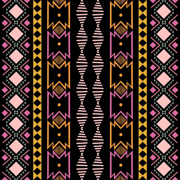 Design tradizionale geometrico etnico orientale senza cuciture per sfondo, tappeto, carta da parati, abbigliamento, avvolgimento, Batik, tessuto, illustrazione vettoriale.stile di ricamo per la moda donna — Vettoriale Stock