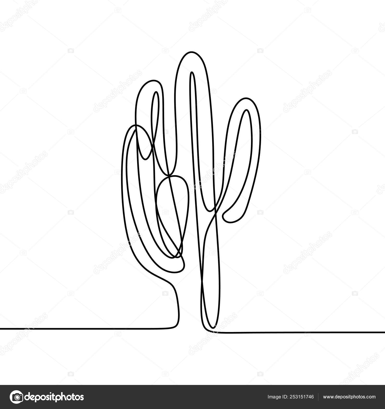 Vetores de Cacto Simples Desenho Vetorial Desenho De Linha Ilustração  Desenhada À Mão e mais imagens de Arte - iStock