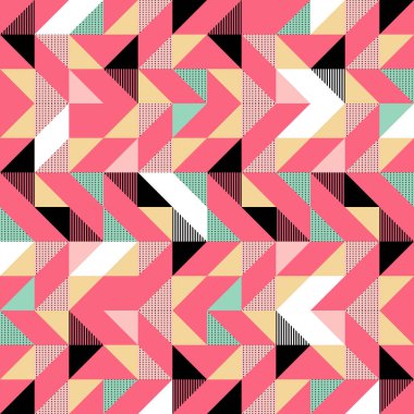 Üçgen renkli doku desen tasarım