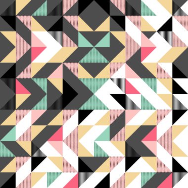 Üçgen renkli doku desen tasarım
