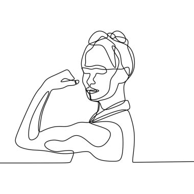 Kadınlar bir sürekli çizgi çizme güç