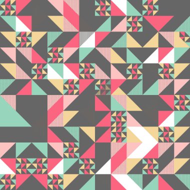 Üçgen renkli doku desen tasarım