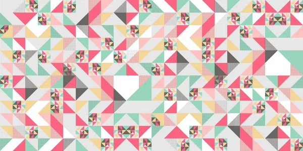 Trendiges Memphis abstraktes Dreieck nahtloses Muster farbenfrohes tolles Design für Textildruck und Verpackung. — Stockvektor