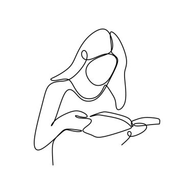 birisi bir kitap okuma sürekli çizgi çizme.