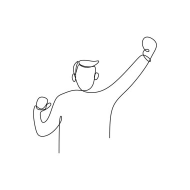 Ofis çalışanları işlerini başarıyla tamamlayan sürekli bir çizgi çekerek.