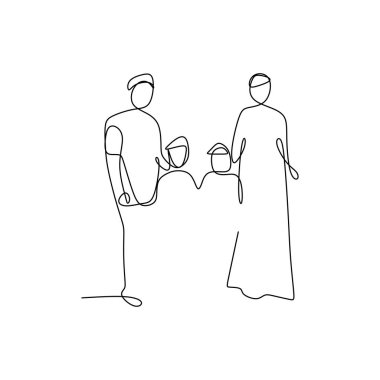 bir ailenin sürekli çizgi çizme.