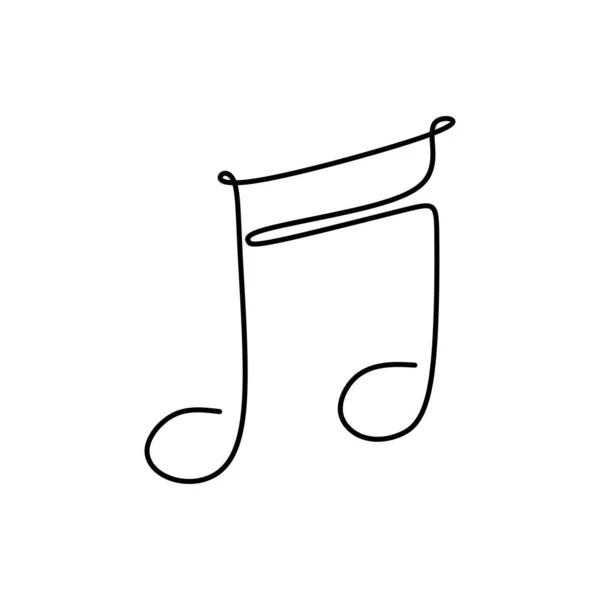Continuous line images not music. — Stock Vector