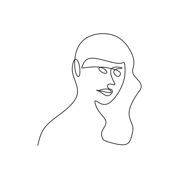 Egy sor kép továbbra is, hogy a modell. minimalista face tervezés, plakát. — Stock Vector