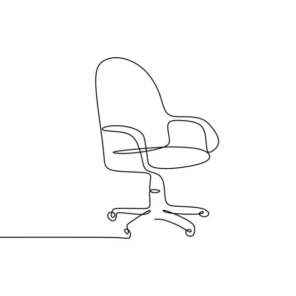 Непрерывное рисование линии рабочего кресла . — стоковый вектор