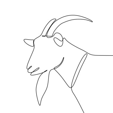 keçi bir sürekli çizgi çizim