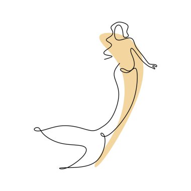 mermaids sürekli hatları resimleri.