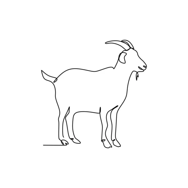 画一条连续的羊线 — 图库矢量图片
