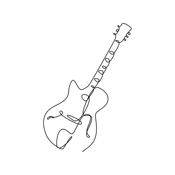 Dessin Ligne Continu Instrument Jazz — Image vectorielle