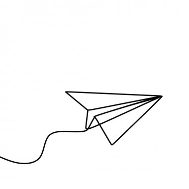 Kağıt düzlem sürekli bir çizgi çizim