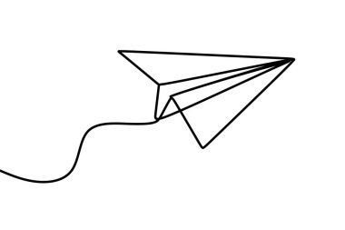 Kağıt düzlem sürekli bir çizgi çizim