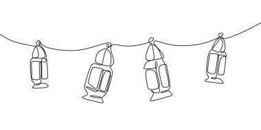 İslami fener sürekli çizim